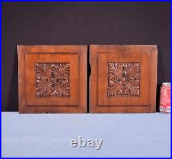 11 Pair of Antique French Solid Walnut Wood Highly Carved Panels