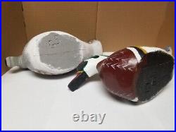 14 Carved Wooden Wood Duck Decoy Pair