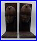 A Pair Of Antique Hand Carved African Hardwood Bookends