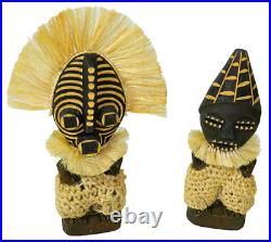 African Tribal Wood Carved Figure Pair