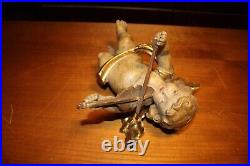 Antique 11 Pair Hand Carved Wood Flying Angel Cherub Putto Wall Figure Statue