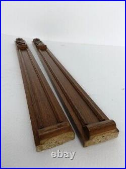 Antique Pair Antique Corbels Hand Carved Wood Breton Pair Architectural Slats