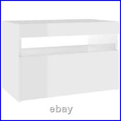 Bedside Cabinets Bedroom LED Light Table Nightstand Wood Cupboard Unit Drawer