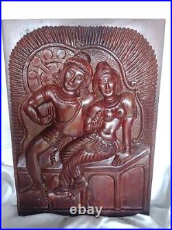 Hand Made Wood Carving Historical Love Couple Sri Lankan Wall Hangings