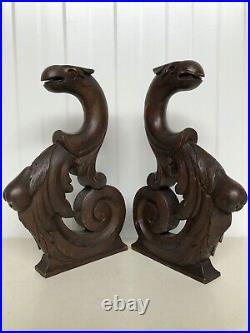 Nice Pair of Strange Creatures Carved in wood