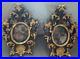 Pair (2) Antique Italian Hand Carved Wood Rococo Gold Gilt Florentine Frames