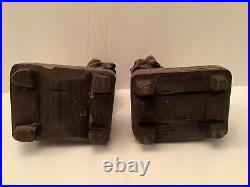 Pair Antique Chinese 19th Century Foo Dogs Carved Wood Sculptures