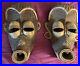 Pair Of Great Masks of Monkeys Africa Ethnic Wood Carved