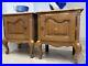 Pair Vintage French Bedside Carved Cupboards Cabinets Unit Night Stands Larger