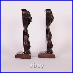 Pair of Baroque Wooden Carvings Italy XVIII Century