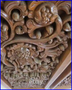 Pair of Carved Panels/FRAMED each 24 x 9 x 1 7/8 deep