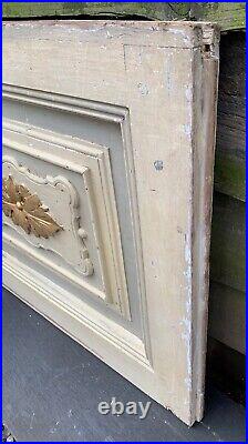 Pair of Reclaimed antique wooden panels with carved detail