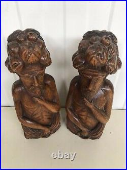 SALE! Stunning Pair of Carved Statues /figures in wood