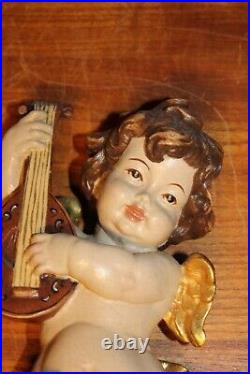 Vtg 10 Pair Hand Carved Wood Flying Angel Cherub Putto Wall Figure Statue Gift